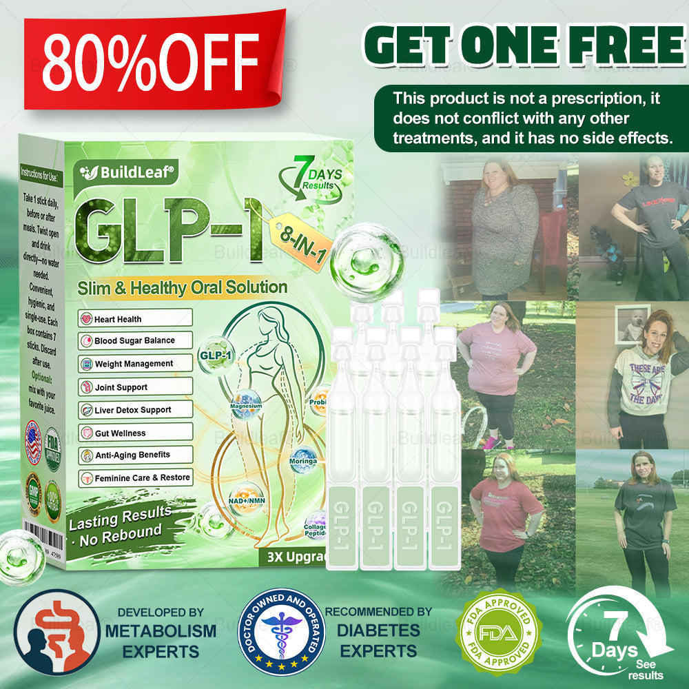 🎁 Only 5 boxes left! 𝑩𝒖𝐢𝒍𝒅𝑳𝒆𝐚𝒇® GL𝐏-1 8-𝒊𝒏-1 𝙁𝙞𝙩 & 𝙑𝙞𝙩𝙖𝙡 𝖮𝗋𝖺𝗅 𝙎𝙤𝙡𝙪𝙩𝙞𝙤𝙣 We're offering an extra 30% off! Help you shape your perfect body and stay healthy. Miss out now, or you'll have to wait until next year.