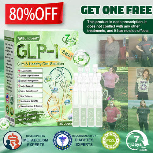 🎁 Only 5 boxes left! 𝑩𝒖𝐢𝒍𝒅𝑳𝒆𝐚𝒇® GL𝐏-1 8-𝒊𝒏-1 𝙁𝙞𝙩 & 𝙑𝙞𝙩𝙖𝙡 𝖮𝗋𝖺𝗅 𝙎𝙤𝙡𝙪𝙩𝙞𝙤𝙣 We're offering an extra 30% off! Help you shape your perfect body and stay healthy. Miss out now, or you'll have to wait until next year.